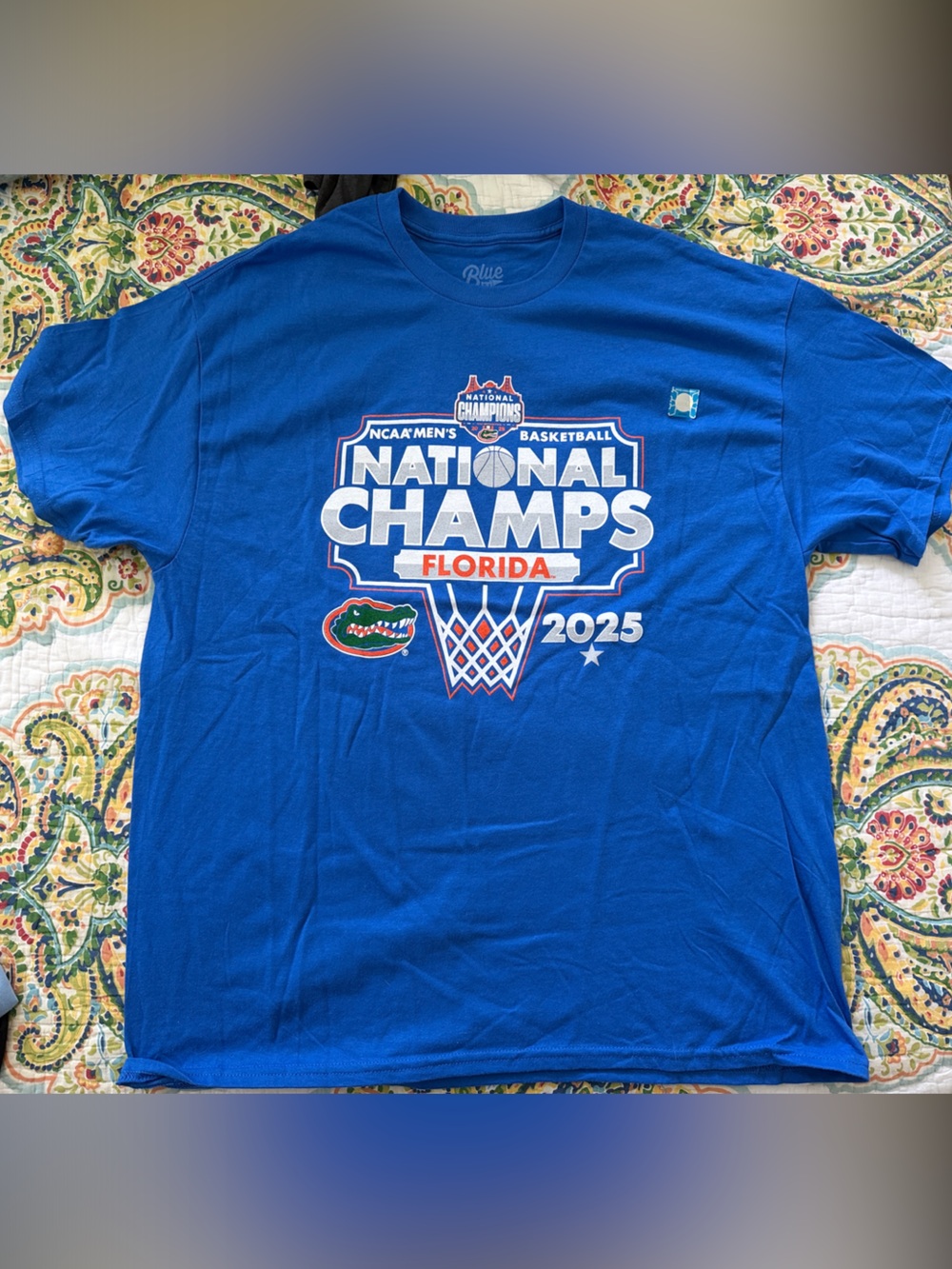 Blue 84 Florida National Champs 2025 Royal Blue Graphic Tee